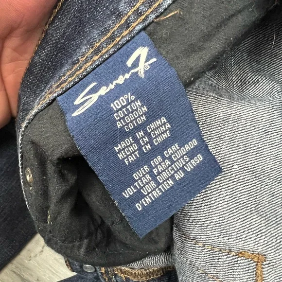 Seven7 Dark Wash Denim Straight Fit Jeans 36x30 - Picture 7 of 8